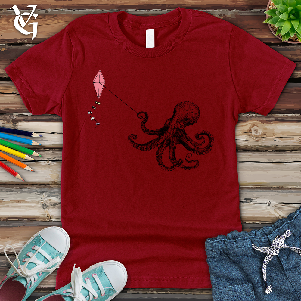 Viking Goods Octopus Flying Kyte Youth Tee Cardinal / L