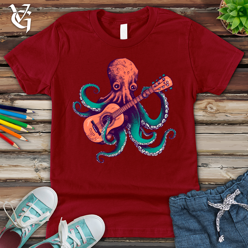 Viking Goods Octopus Guitarist Youth Tee Cardinal / L