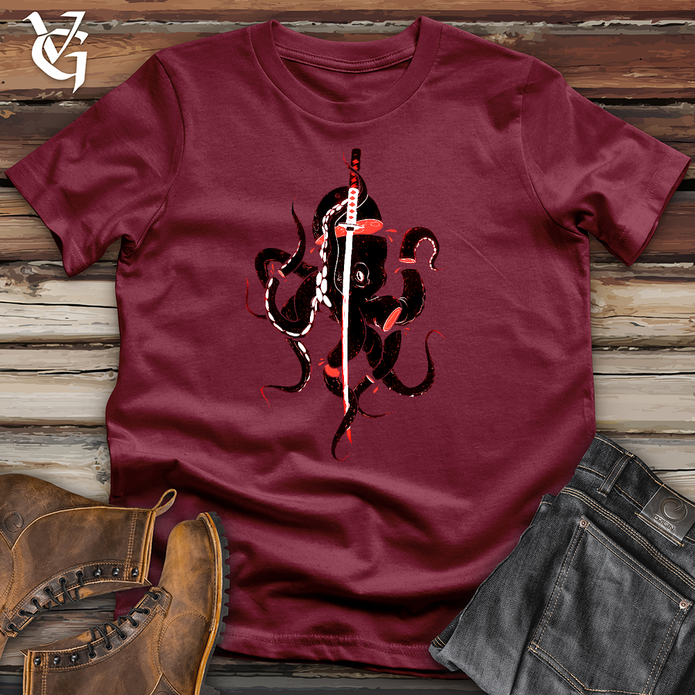 Viking Goods Octopus Samurai Cotton Tee Cardinal / L