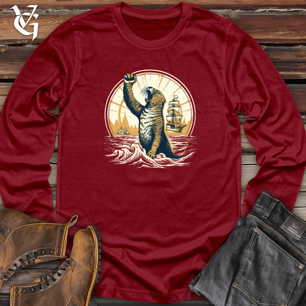 Viking Goods Otter Nautical Triumph Long Sleeve Cardinal / L