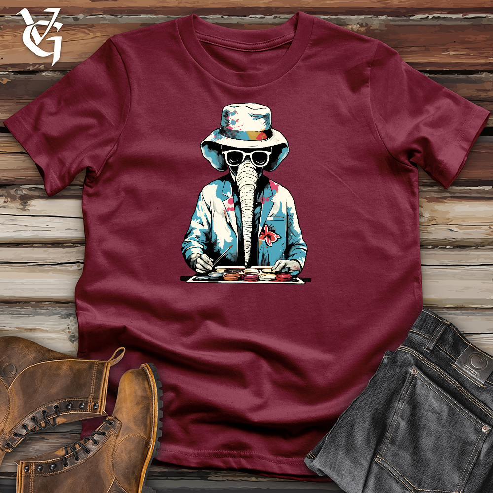 Viking Goods Painting Elephant Cotton Tee Cardinal / L