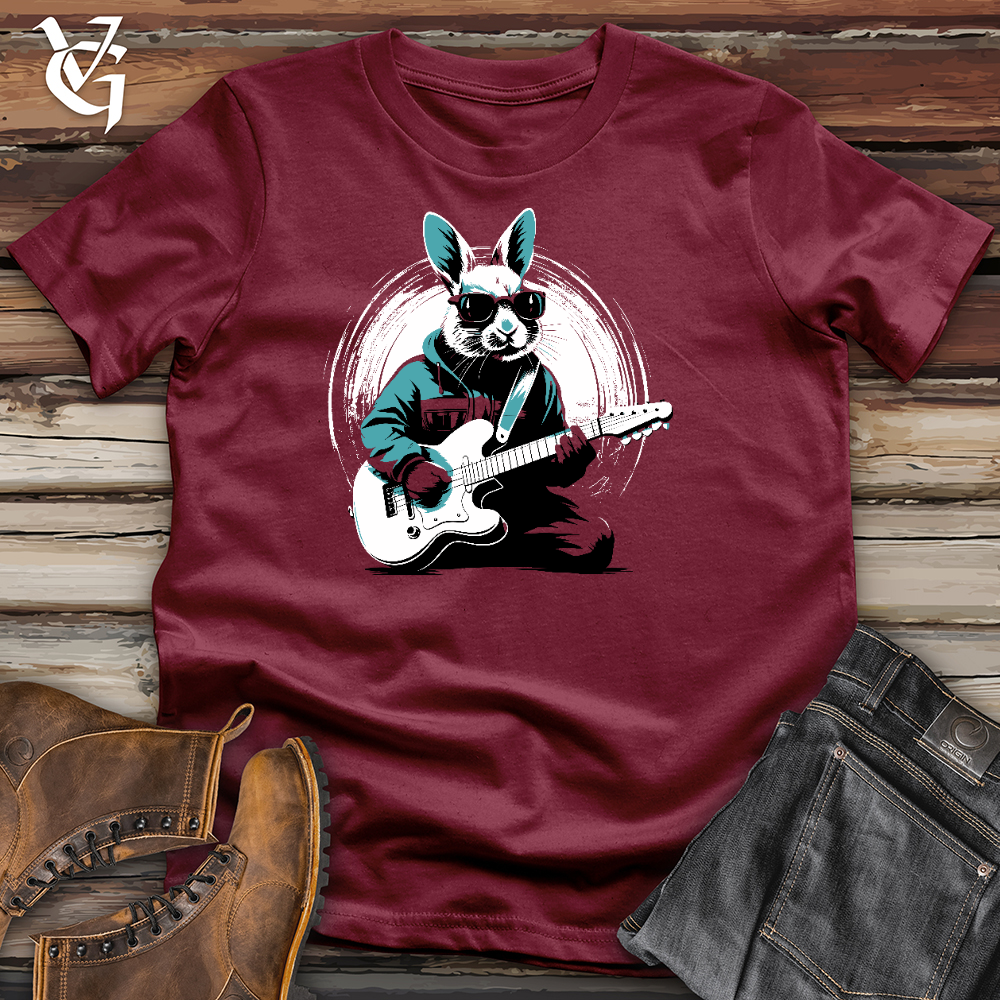 Viking Goods Rabbit Playing Guitar Cotton Tee Cardinal / L