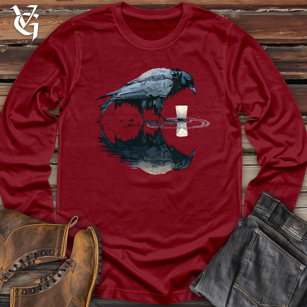 Viking Goods Raven Reflection Long Sleeve Cardinal / L
