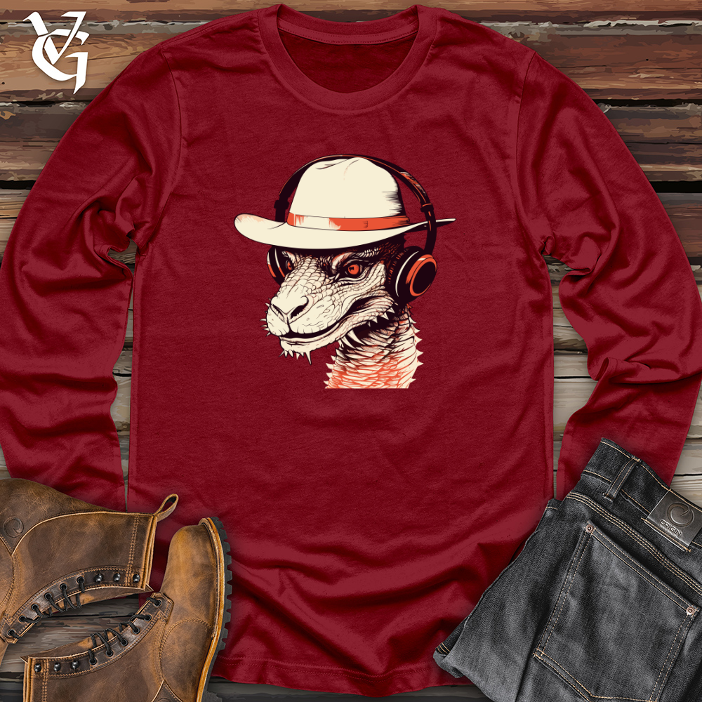 Viking Goods Retro Groove Wyvern Long Sleeve Cardinal / L