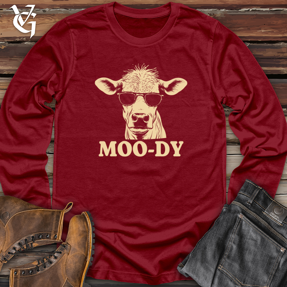 Viking Goods Retro Shades Cow Long Sleeve Cardinal / L