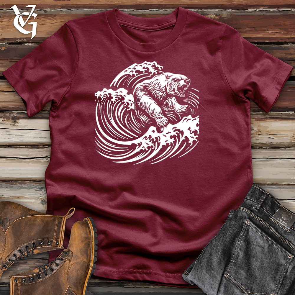 Viking Goods Rider Bear Wave Cotton Tee Cardinal / L