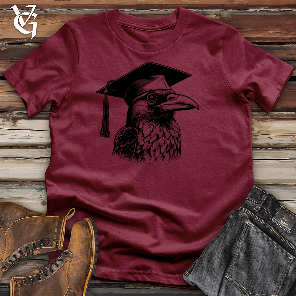 Viking Goods Scholarly Raven Triumph Cotton Tee Cardinal / L