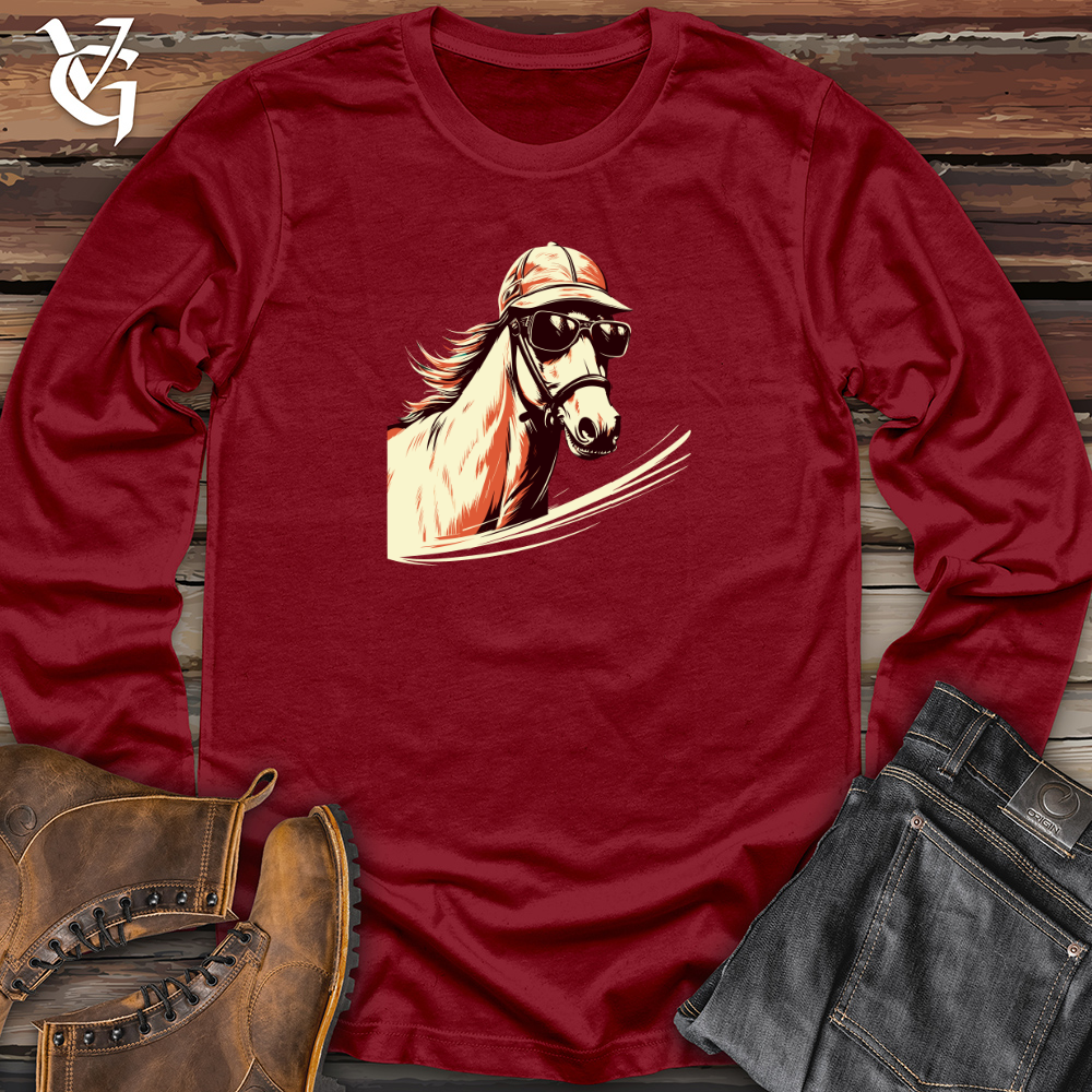 Viking Goods Shredding Stallion Style Long Sleeve Cardinal / L