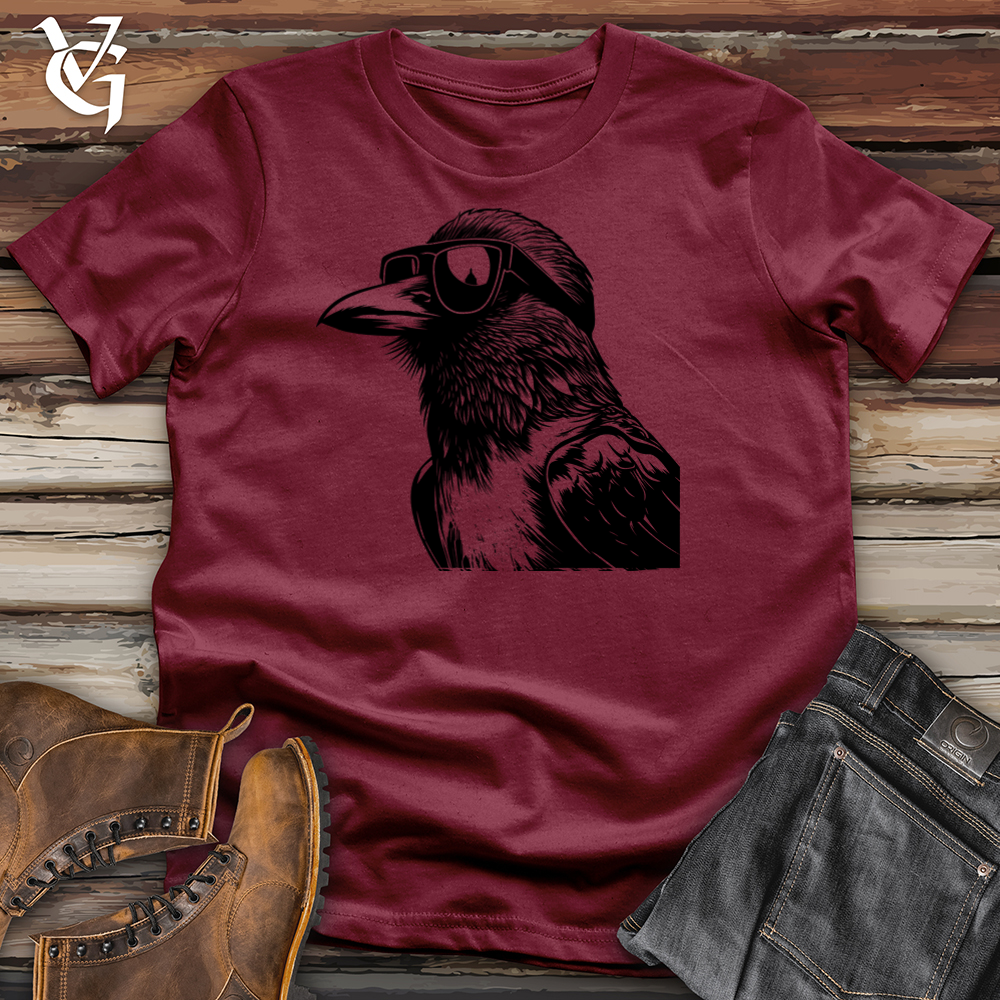 Viking Goods Skateboard Raven Attitude Cotton Tee Cardinal / L