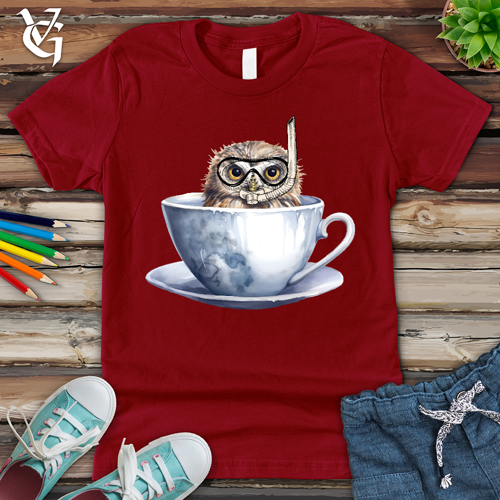 Viking Goods Snorkeling Owl Youth Tee Cardinal / L