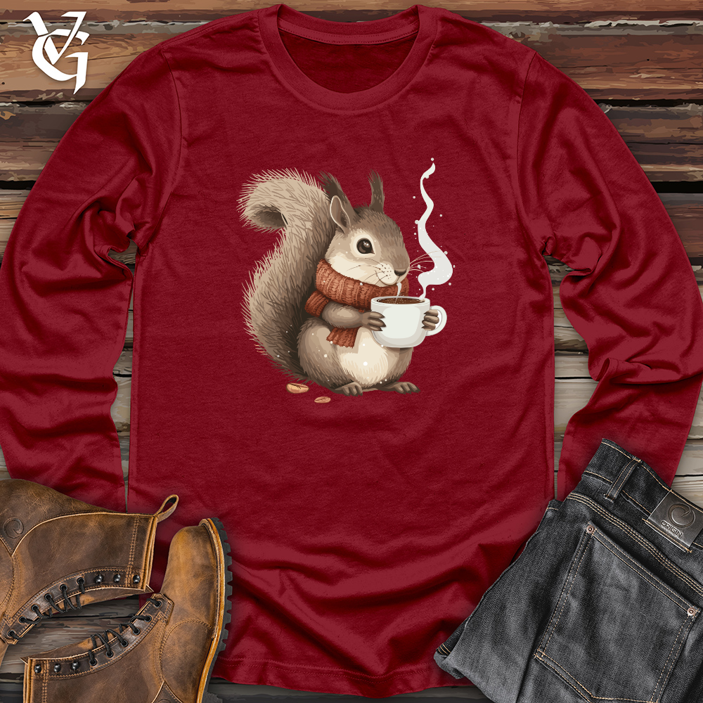 Viking Goods Squirrel Cozy Coffee Long Sleeve Cardinal / L