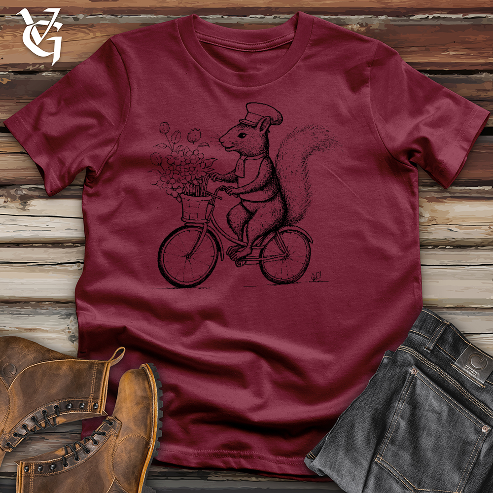 Viking Goods Squirrel Ride Cotton Tee Cardinal / L