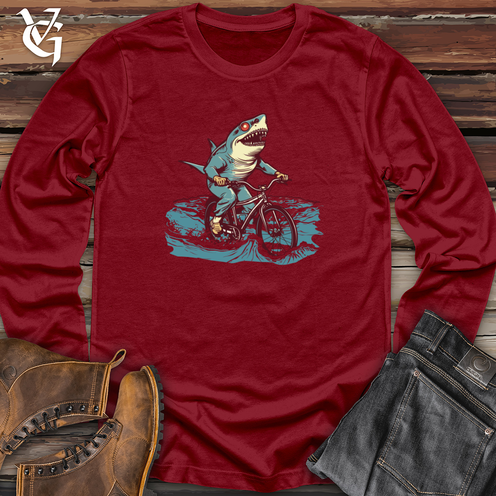 Viking Goods Surfing Shark Wheels Long Sleeve Cardinal / L