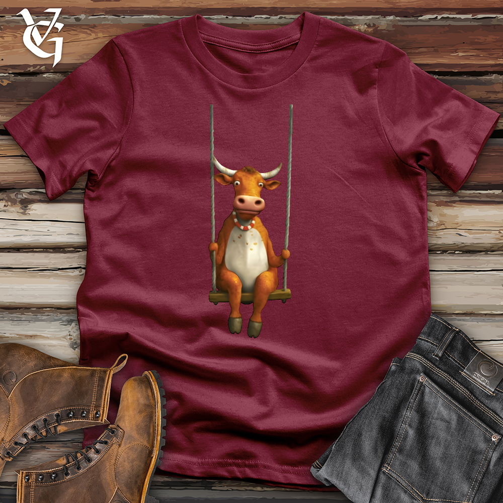 Viking Goods Swinging Cow Cotton Tee Cardinal / L