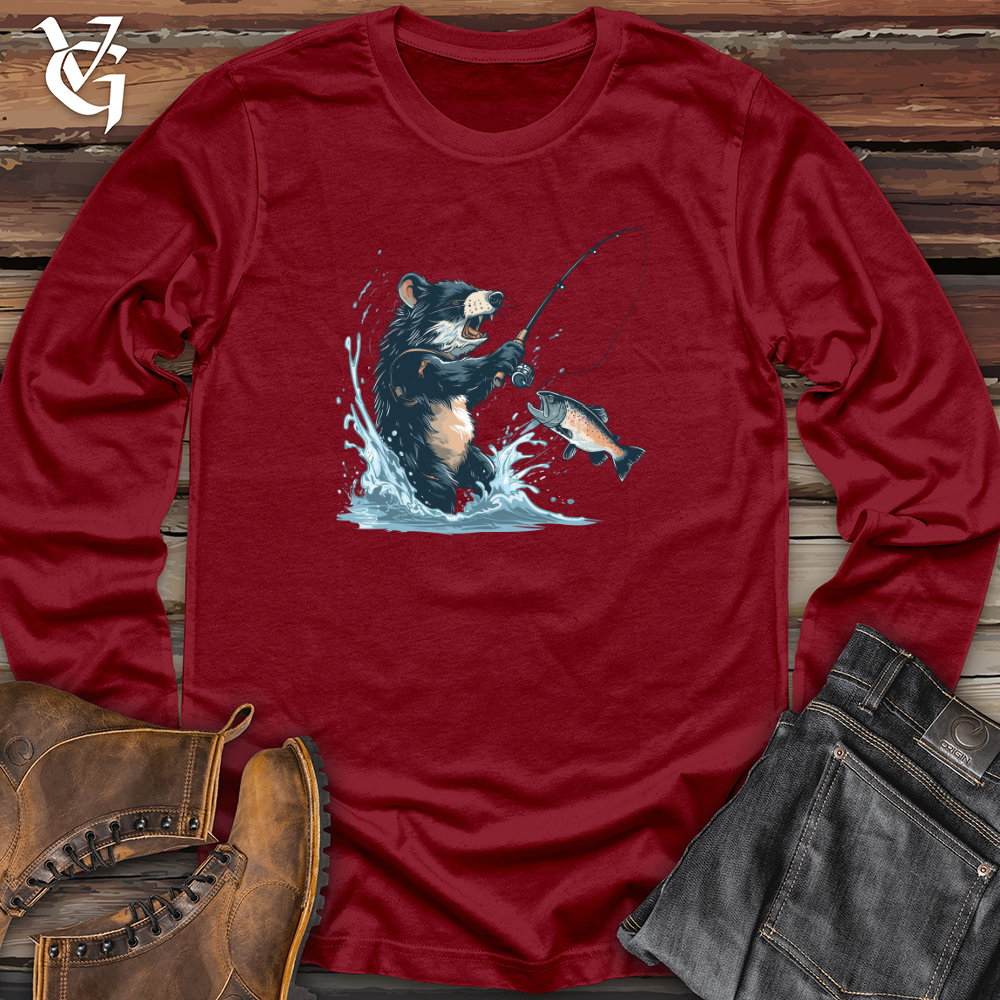 Viking Goods Tasmanian Devil Fishing Long Sleeve Black / L