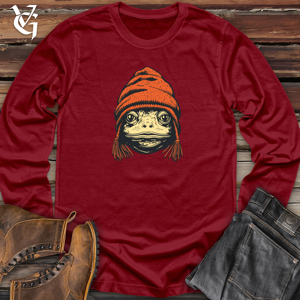 Viking Goods Vintage Beanied Frog Long Sleeve Cardinal / L