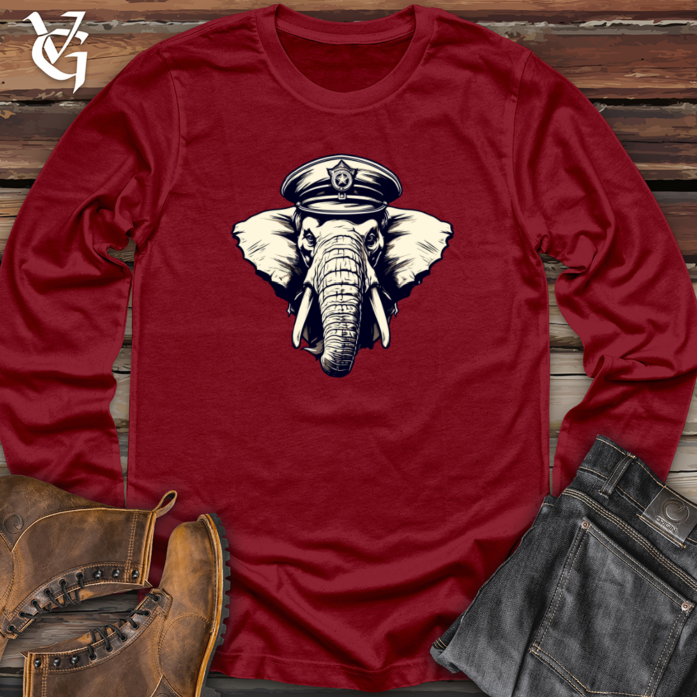 Viking Goods Vintage Pachyderm Admiral Long Sleeve Cardinal / L