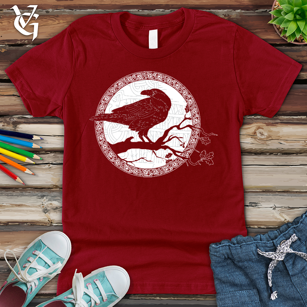 Viking Goods White Raven Winter Youth Tee Cardinal / L