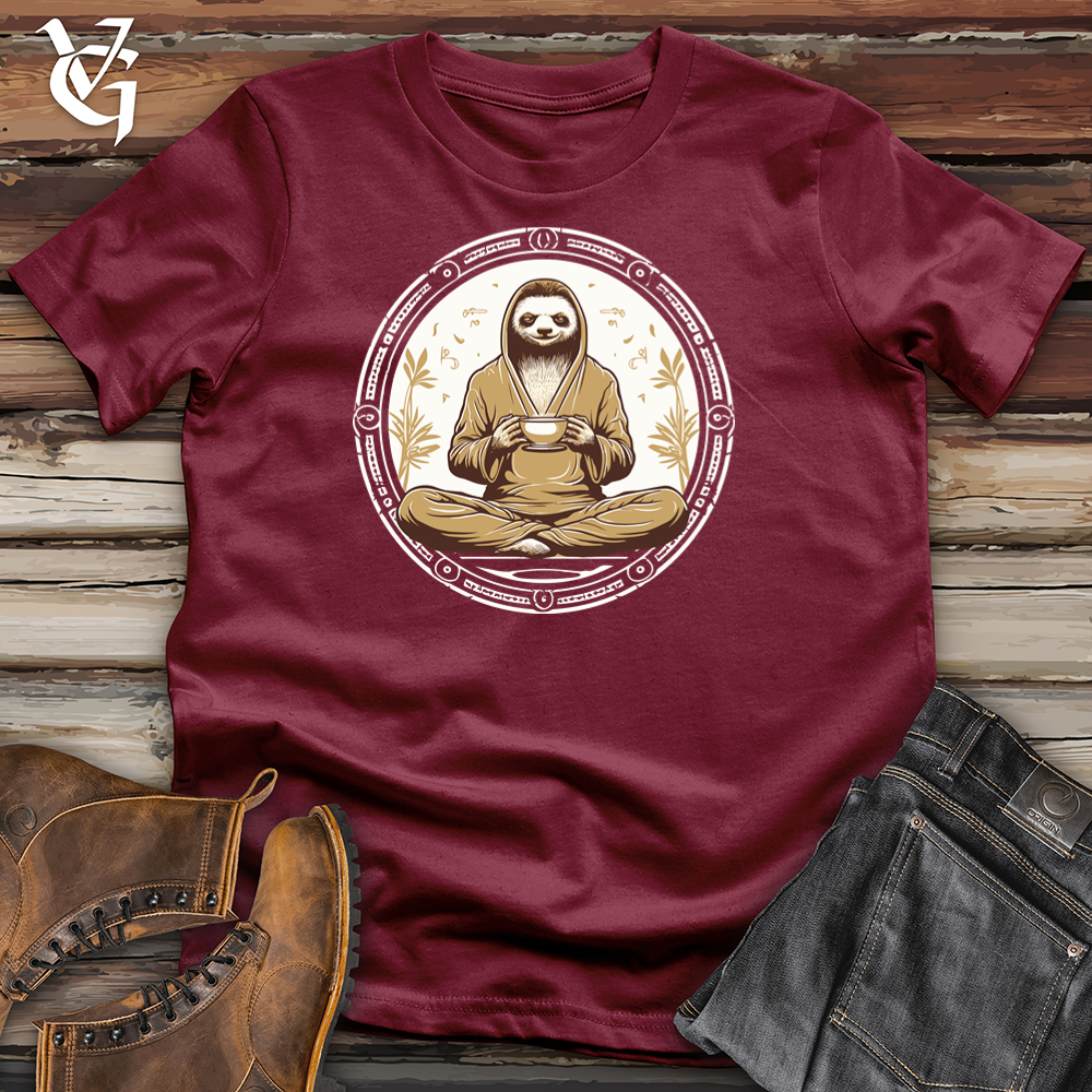 Viking Goods Zenful Sloth Sip Cotton Tee Cardinal / L