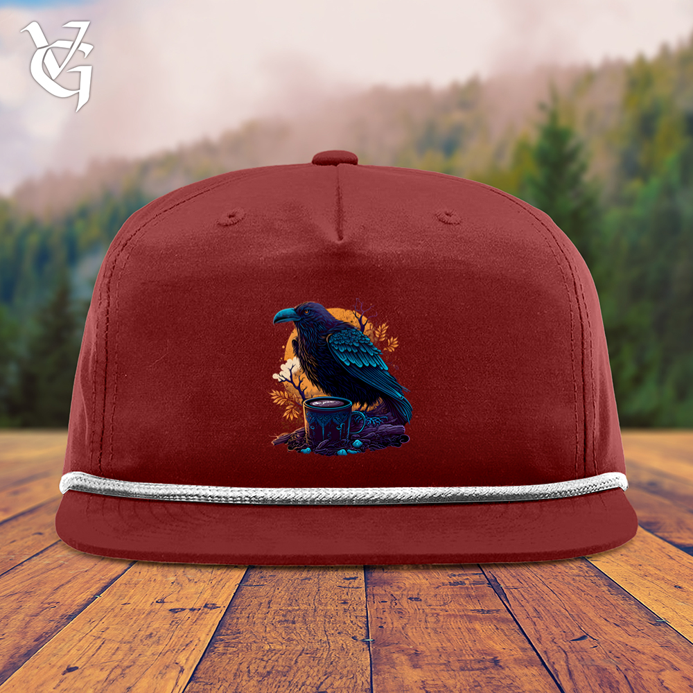 Viking Goods Black Raven Coffee Snapback Cap Cardinal/ White