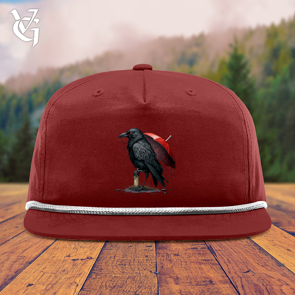 Viking Goods Raven In The Rain Snapback Cap Cardinal/ White