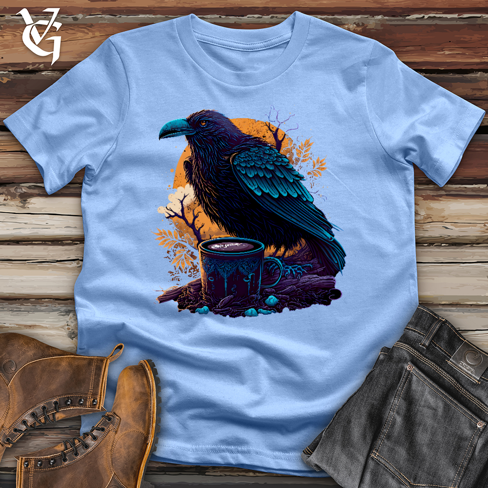 Viking Goods Black Raven Coffee Softstyle Tee Carolina Blue / L