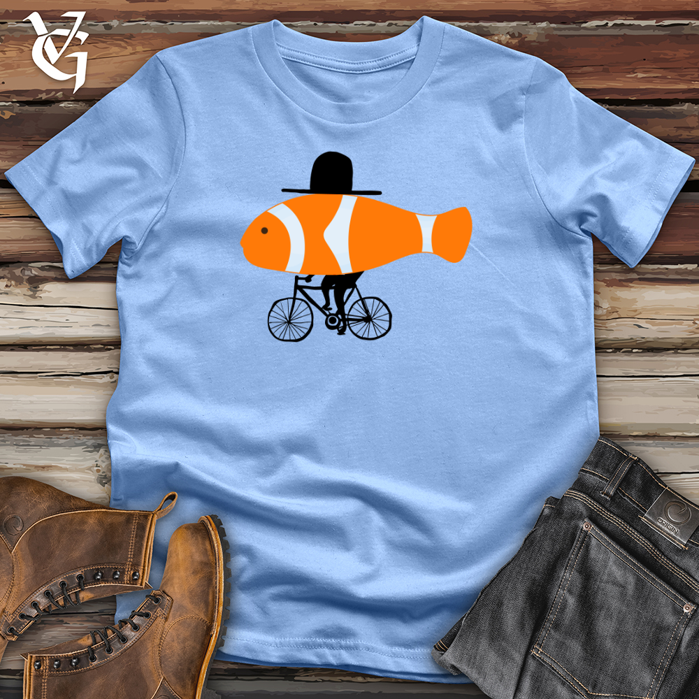 Viking Goods Clown Fish Top Hat Softstyle Tee Carolina Blue / L