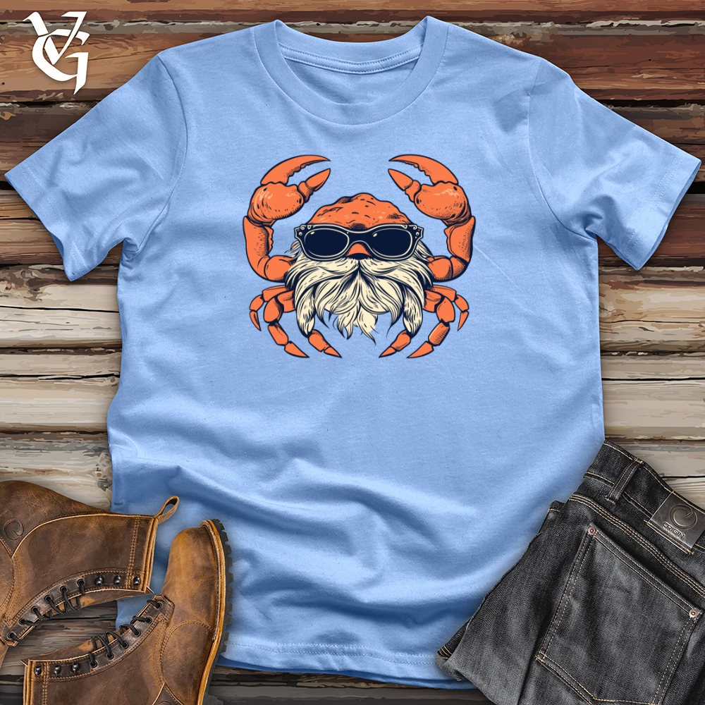 Viking Goods Crab Coastal Hipster Sandy Style Softstyle Tee Carolina Blue / L