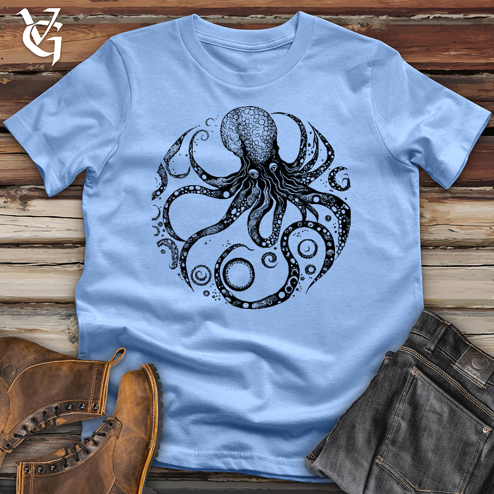 Viking Goods Cycle of the Octopus Softstyle Tee Carolina Blue / L
