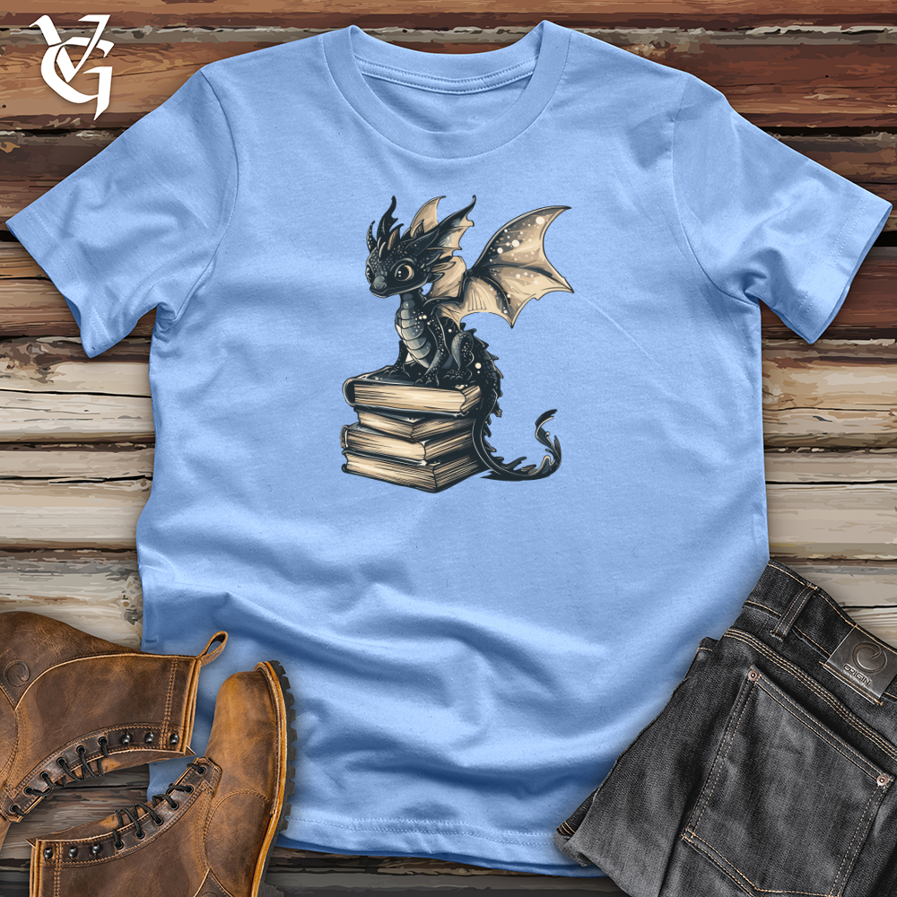 Viking Goods Dragon Scholar Tales Softstyle Tee Carolina Blue / L
