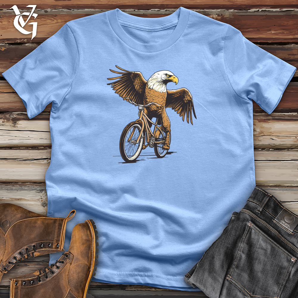 Viking Goods Eagle Sky Sprint Cycle Journey Softstyle Tee Carolina Blue / L