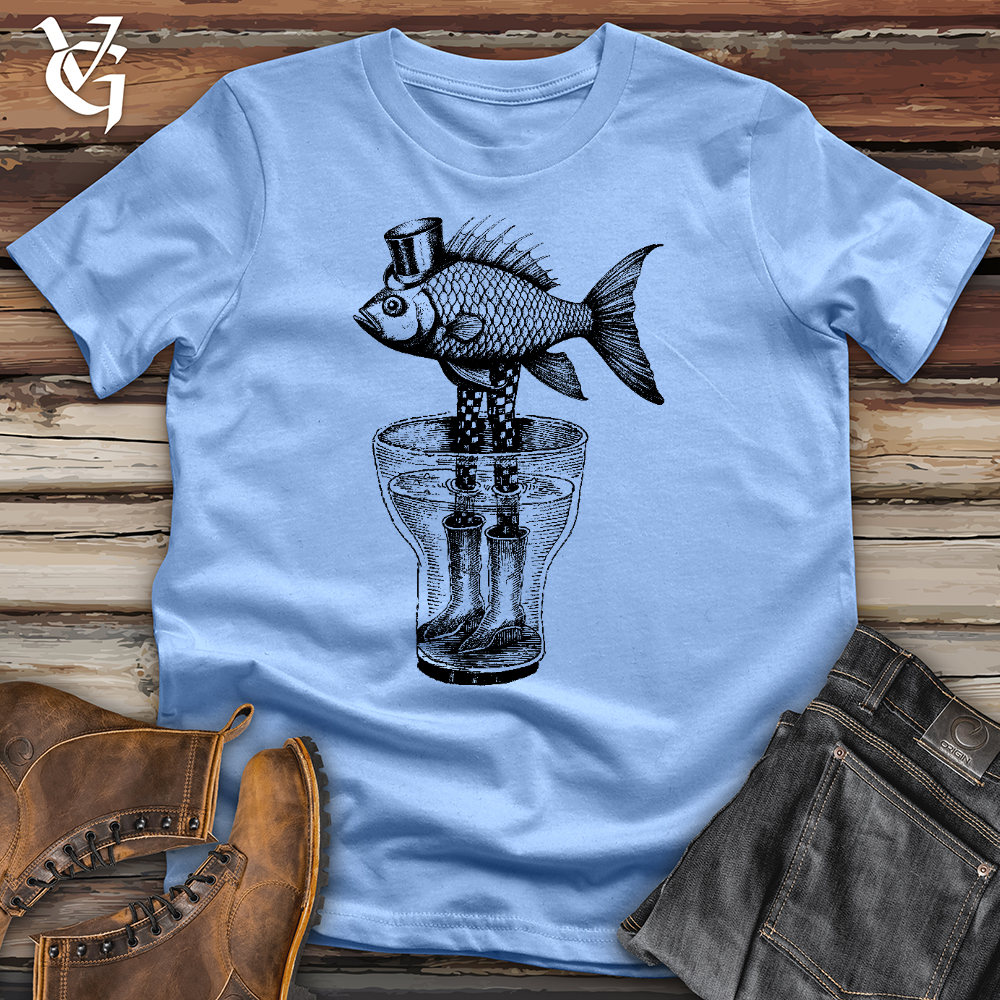 Viking Goods Fish Out of Water Softstyle Tee Carolina Blue / L