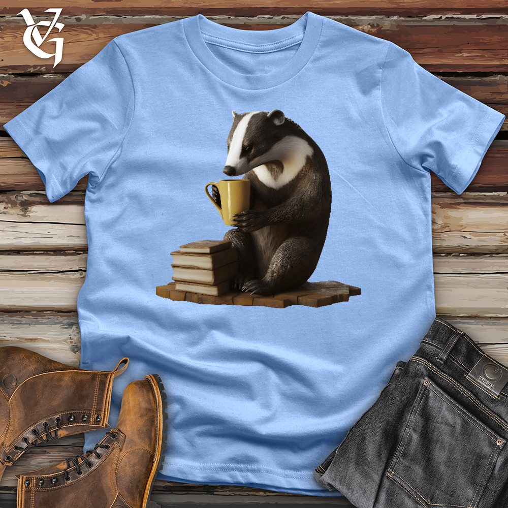 Viking Goods Honey Badger Book Club Softstyle Tee Carolina Blue / L