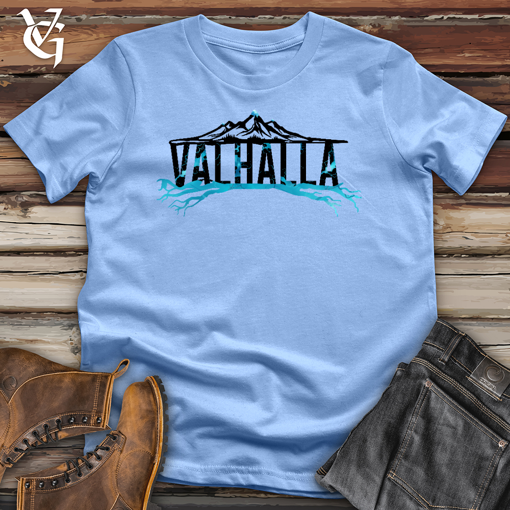 Viking Goods Icy Valhalla Mountain Softstyle Tee Carolina Blue / L