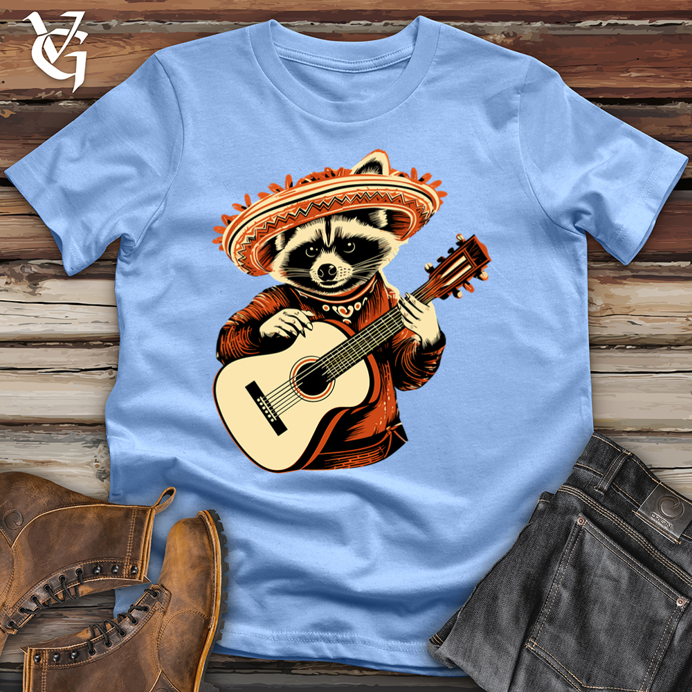 Viking Goods Melodic Raccoon Serenade Softstyle Tee Carolina Blue / L