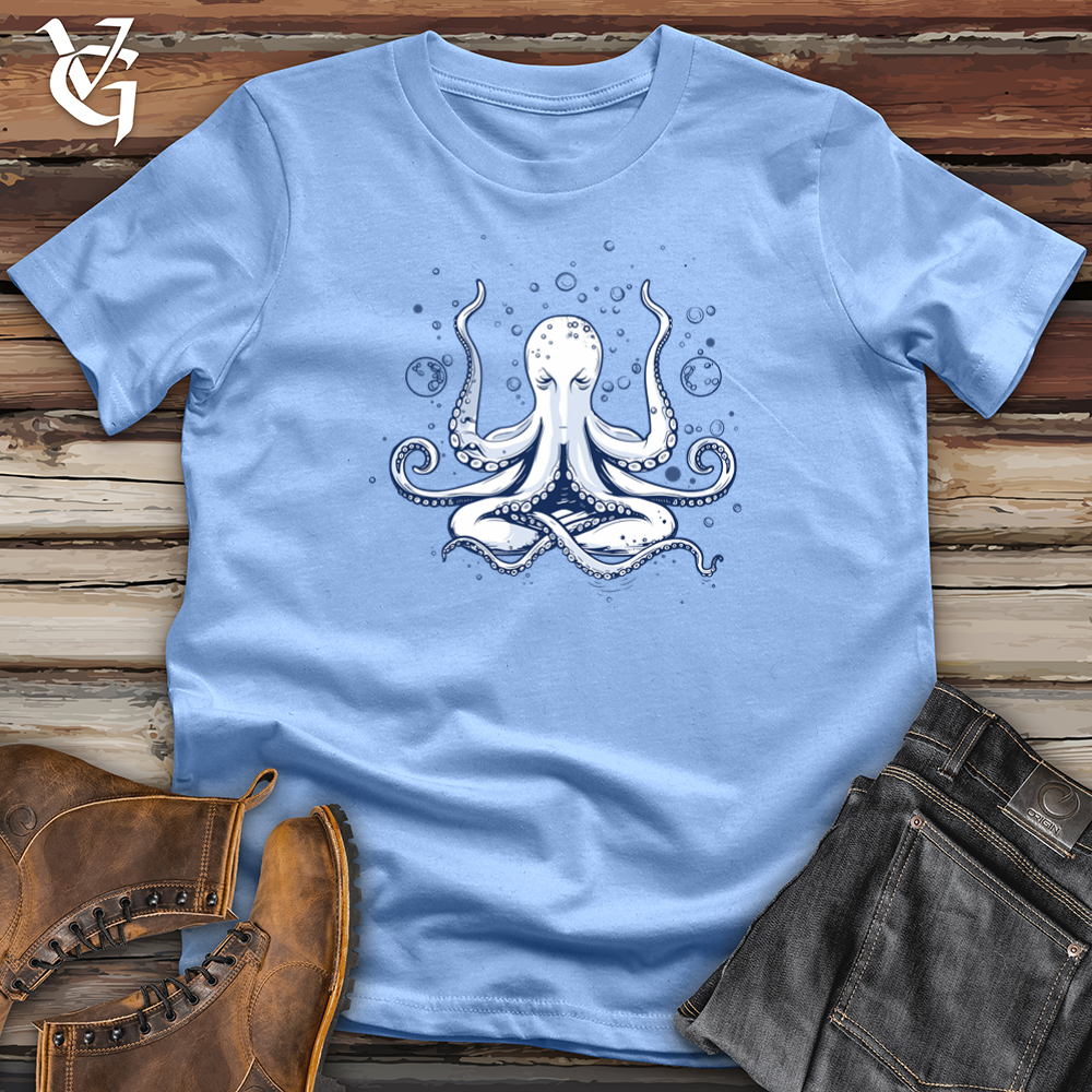 Viking Goods Octopus Bubble Meditation Softstyle Tee Carolina Blue / L