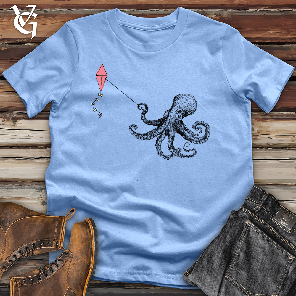 Viking Goods Octopus Flying Kyte Softstyle Tee Carolina Blue / L
