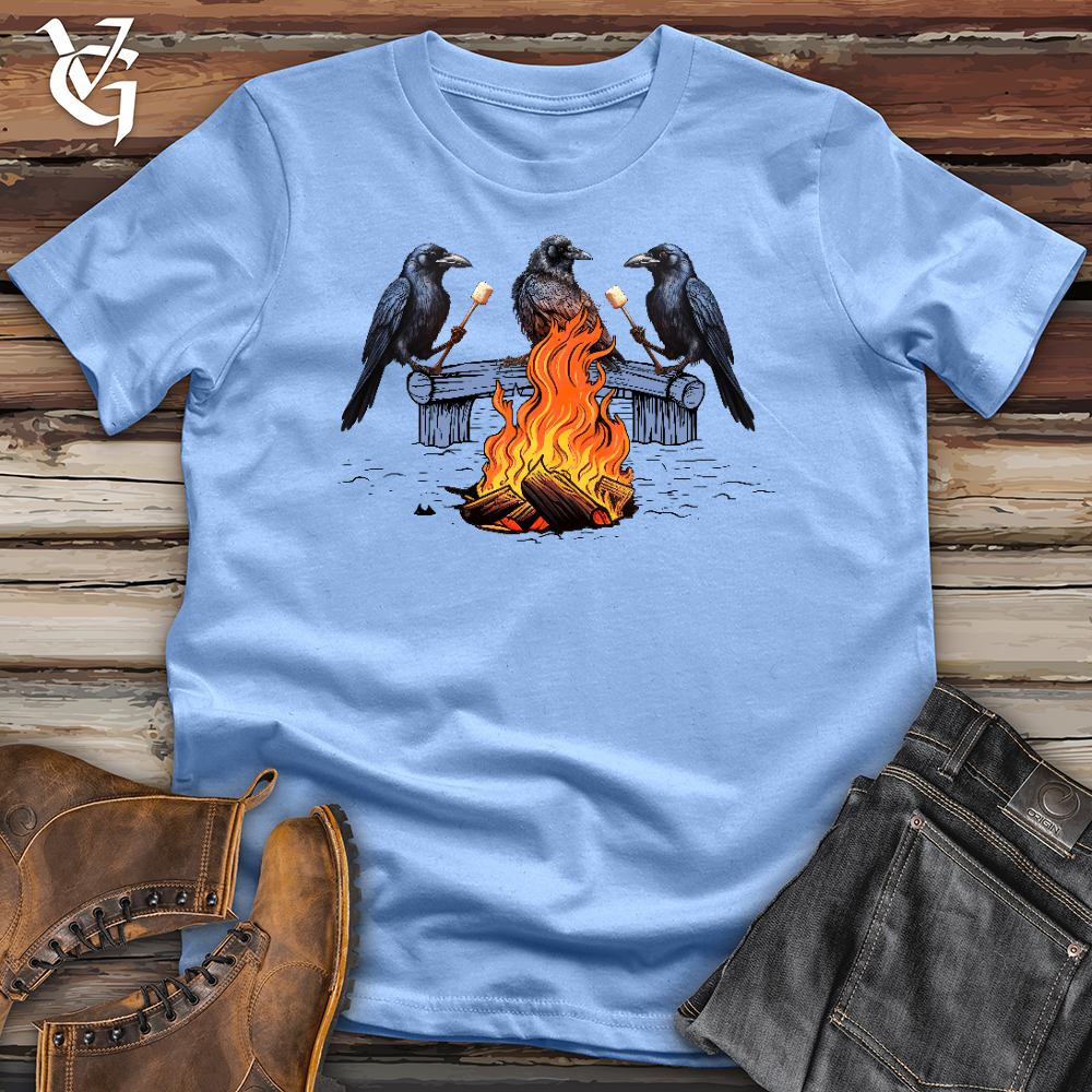 Viking Goods Raven Campfire Softstyle Tee Carolina Blue / L