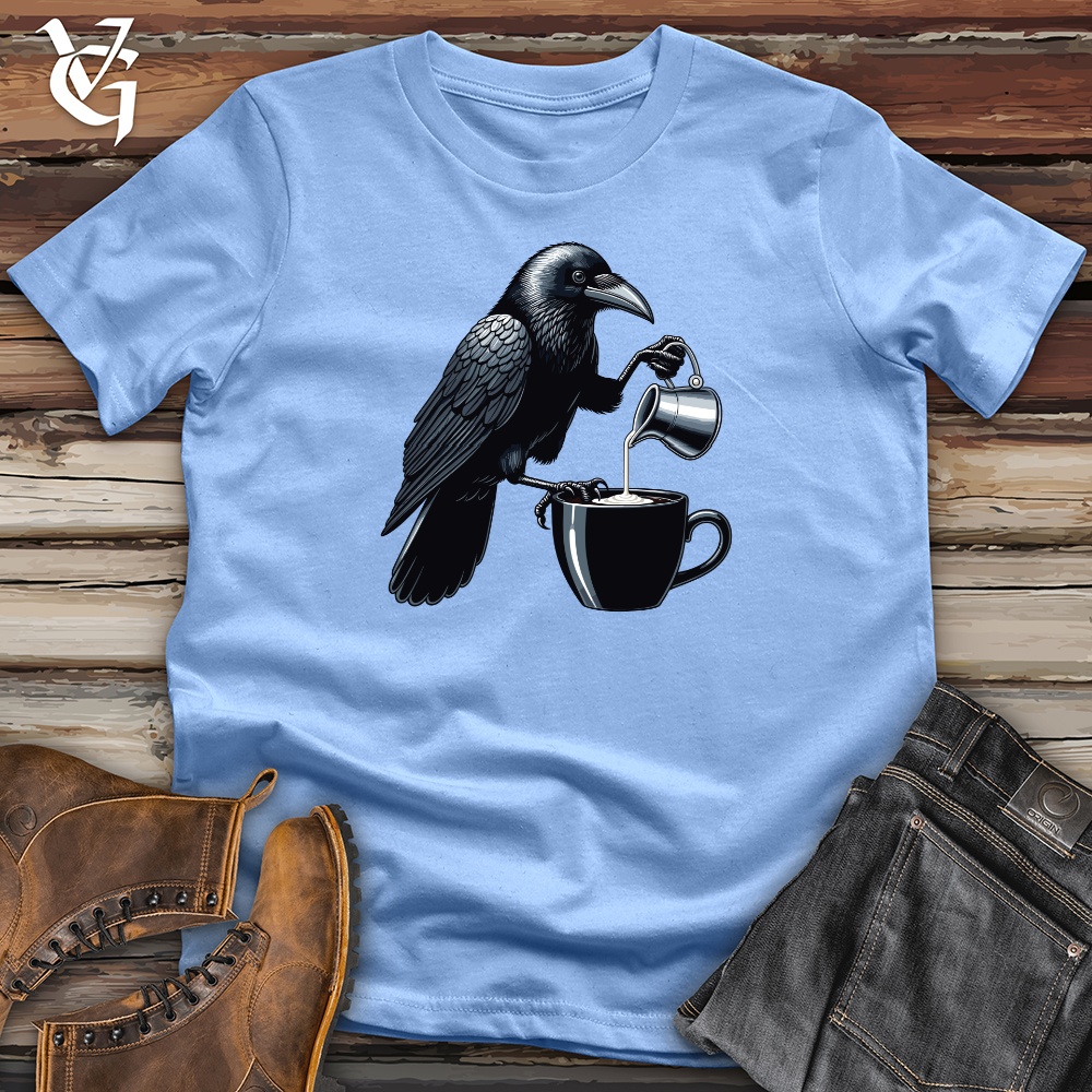 Viking Goods Raven Coffee'n Creamer Softstyle Tee Carolina Blue / L