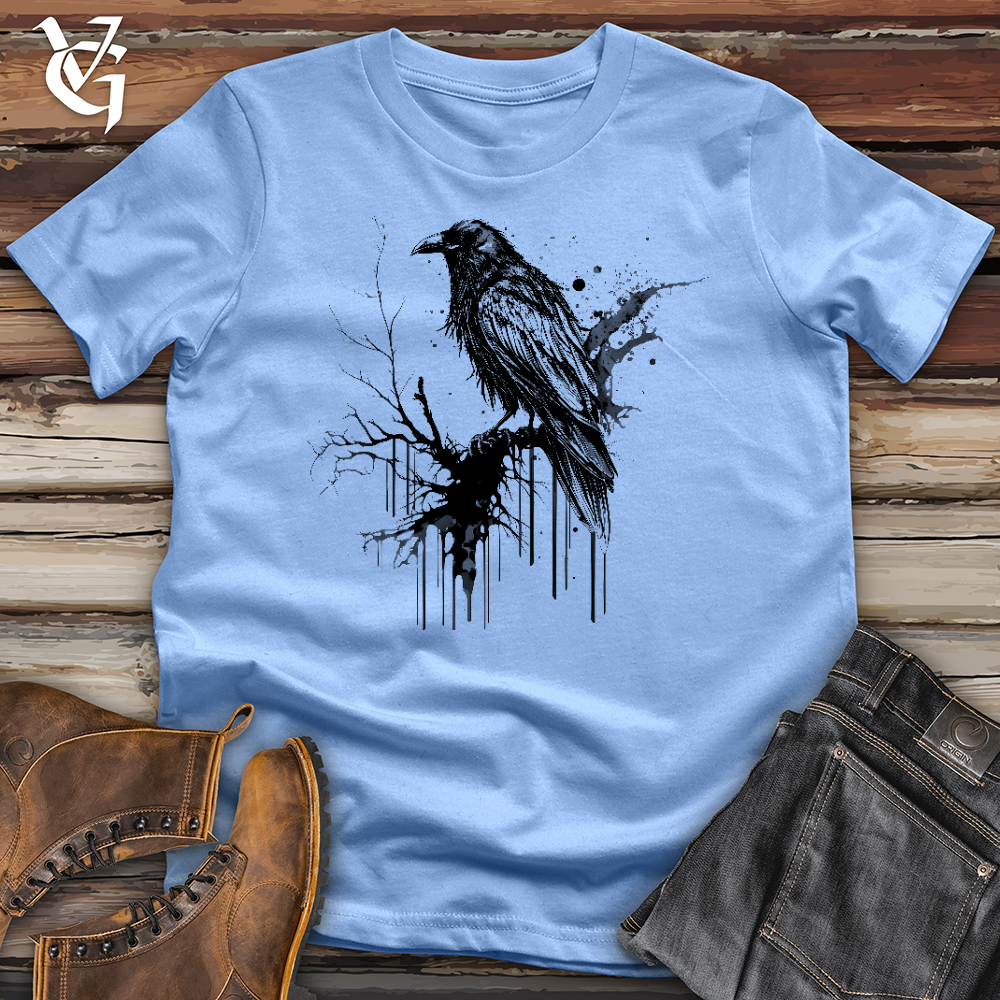 Viking Goods Raven Rain Softstyle Tee Carolina Blue / L