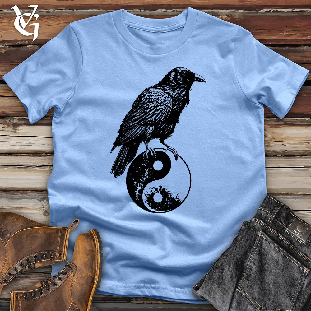 Viking Goods Raven Ying Yang Softstyle Tee Carolina Blue / L