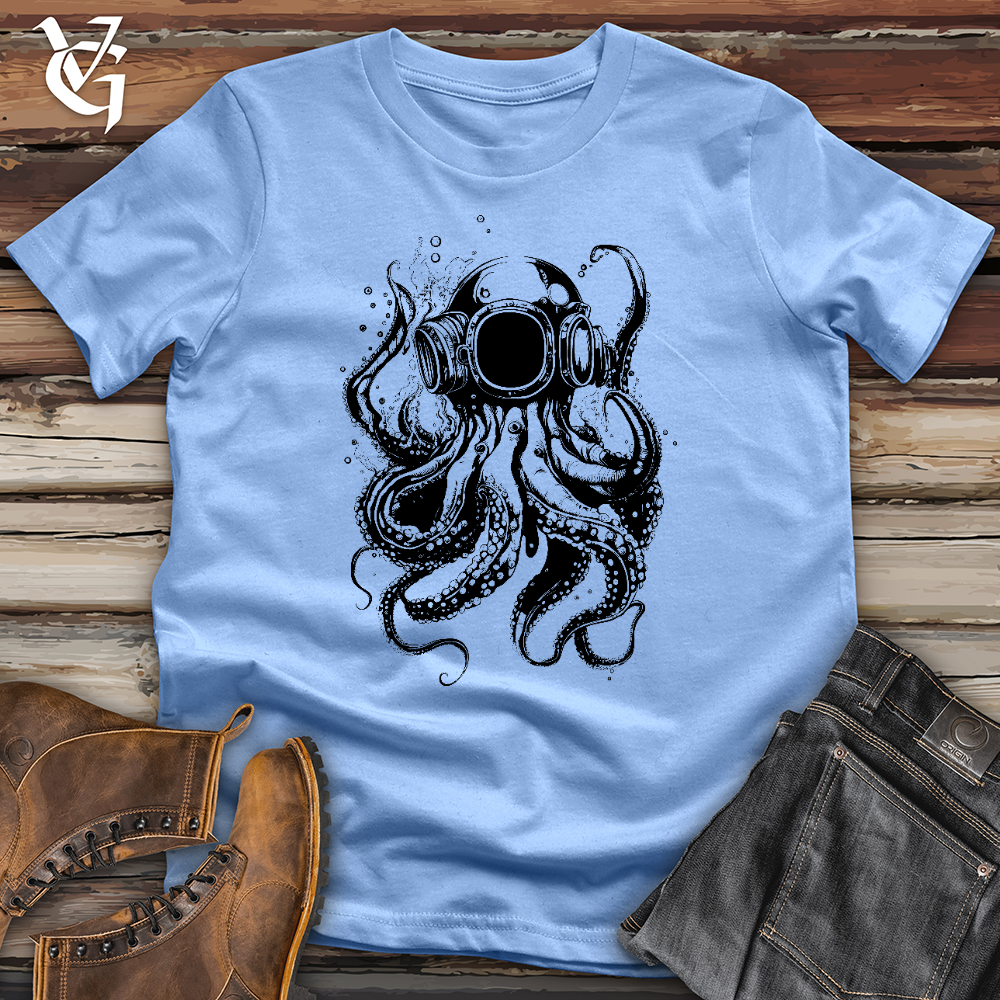 Viking Goods Scuba Octopus Softstyle Tee Carolina Blue / L