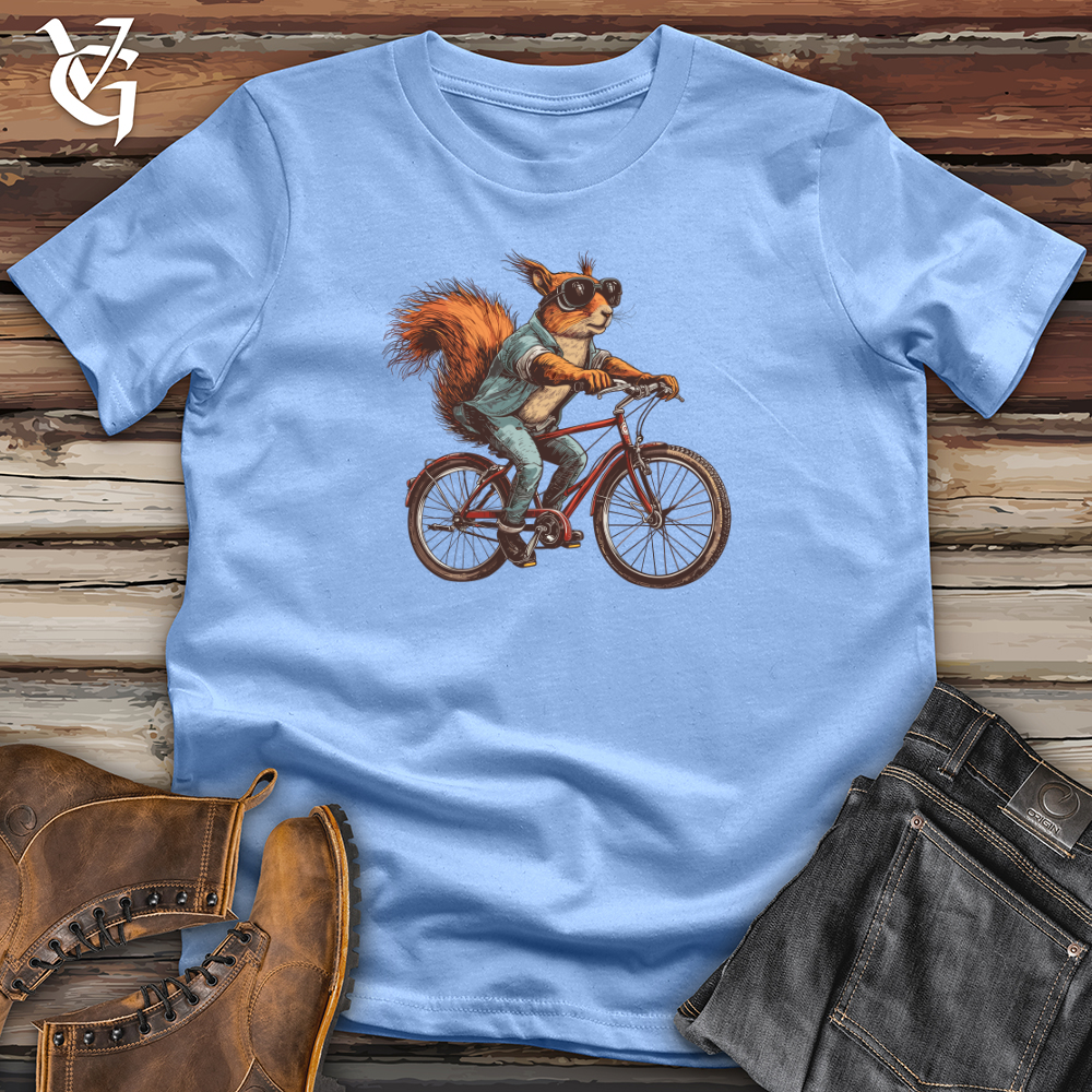 Viking Goods Squirrel Biker Cruise Softstyle Tee Carolina Blue / L