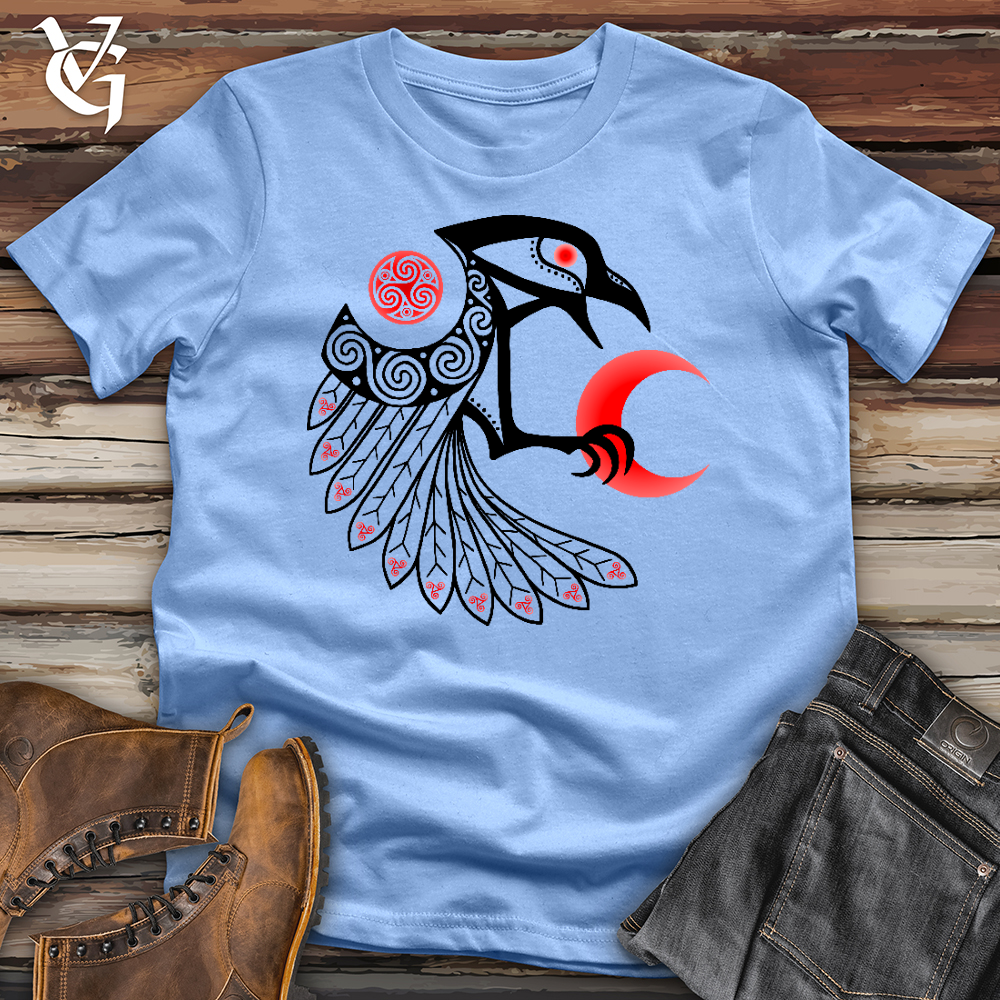 Viking Goods Triskele &amp; the Red Moon B Softstyle Tee Carolina Blue / L