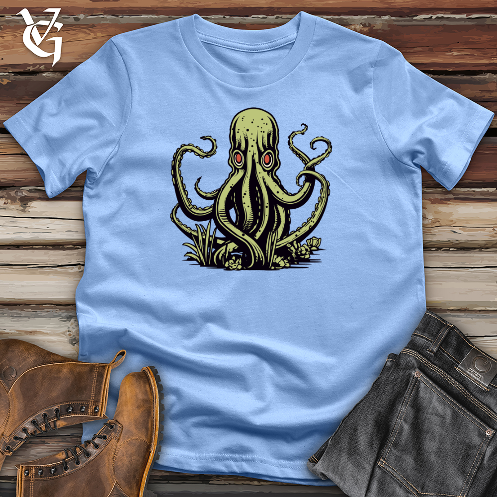 Viking Goods Vintage Cactus Octopus Softstyle Tee Carolina Blue / L