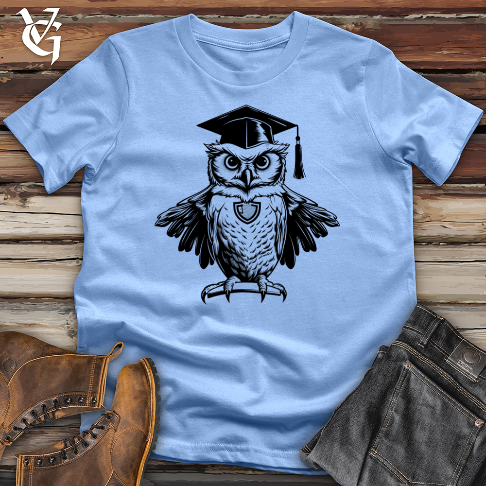 Viking Goods Wise Graduate Owl Softstyle Tee Carolina Blue / L