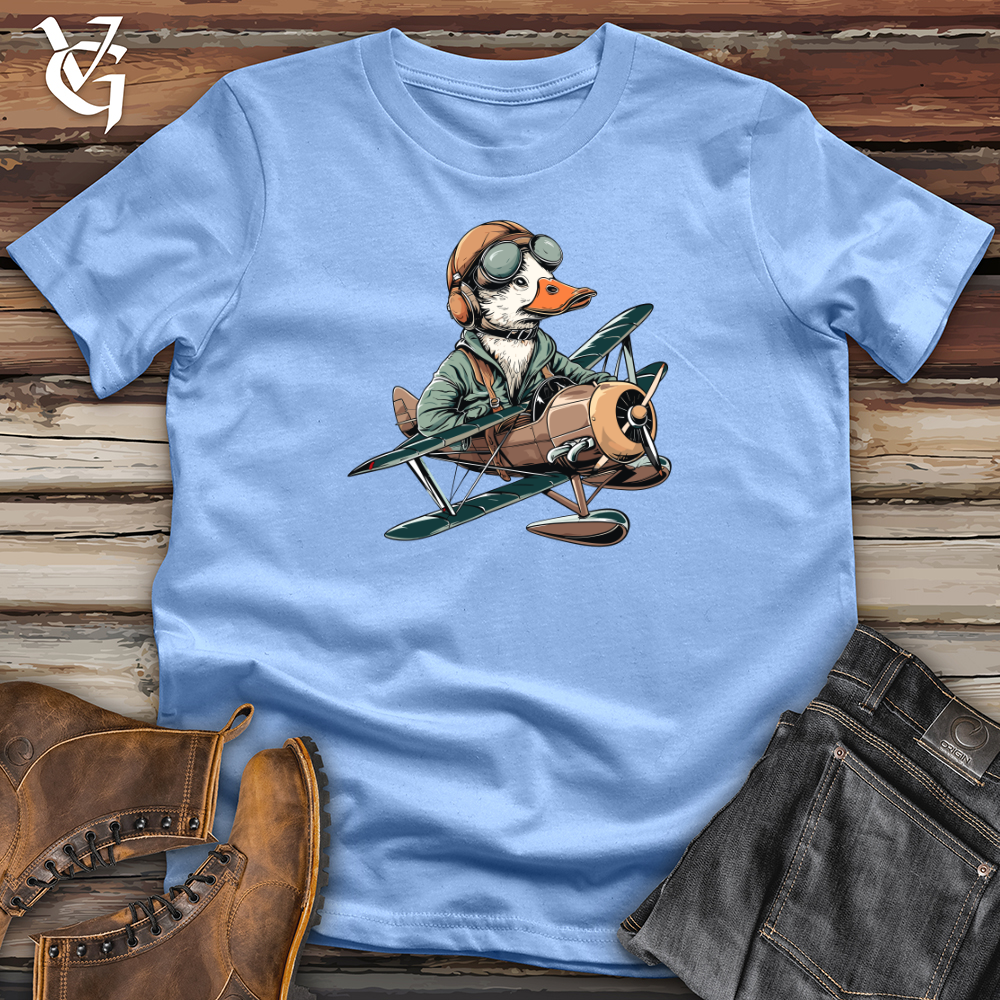 Viking Goods Aviator Duck Flight Softstyle Tee Carolina Blue / XS