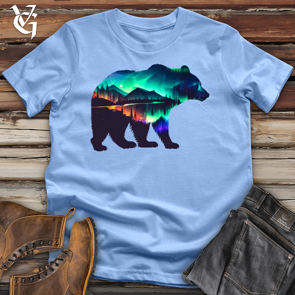 Viking Goods Northern Lights Bear Softstyle Tee Carolina Blue / XS