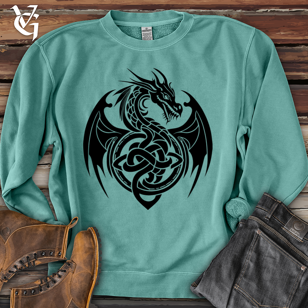 Viking Goods Celtic Rust Dragon Pigment-Dyed Crewneck