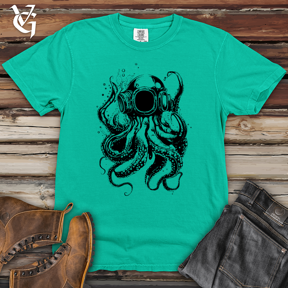 Viking Goods Scuba Octopus Heavy Cotton Comfort Colors Tee Chalky Mint / L